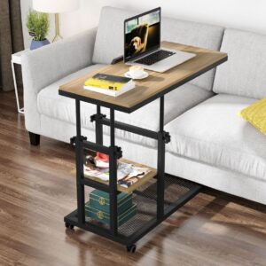 Mobile Snack Side Table with Tiltable Drawing Board – C Table