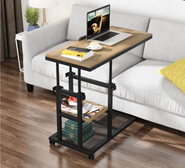 Mobile Snack Side Table with Tiltable Drawing Board - C Table - Image 2