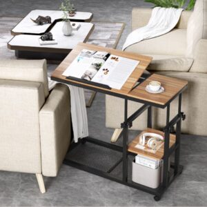 Height Adjustable Snack Side with Wheels – C Table