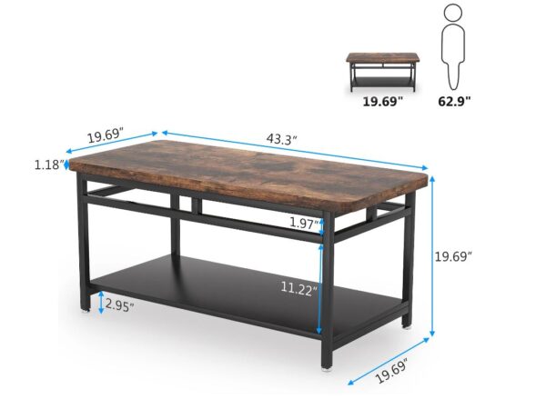 2 Tier Storage Shelf - Coffee Table - Image 5