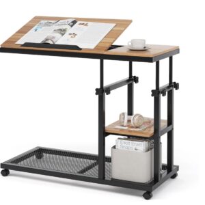 Height Adjustable Snack Side with Wheels – C Table