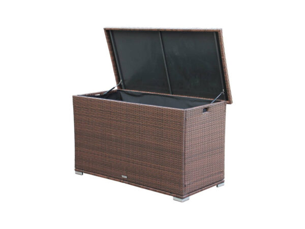 Wicker Patio Storage Box (Brown & Gray) - Direct Wicker