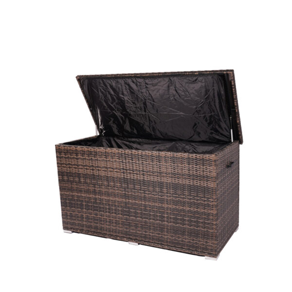 Wicker Patio Storage Box (Brown & Gray) - Direct Wicker - Image 3