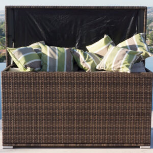 Wicker Patio Storage Box (Brown & Gray) – Direct Wicker